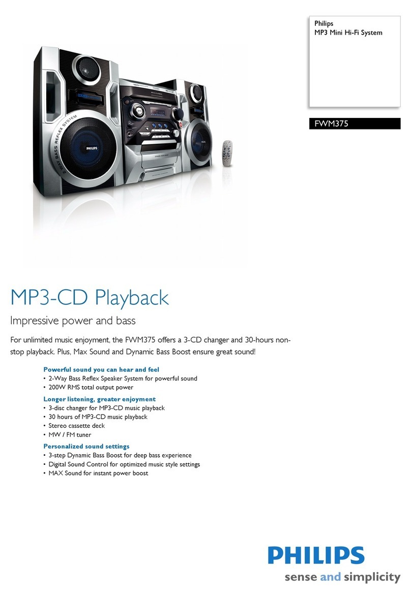 Philips FWM375 User manual