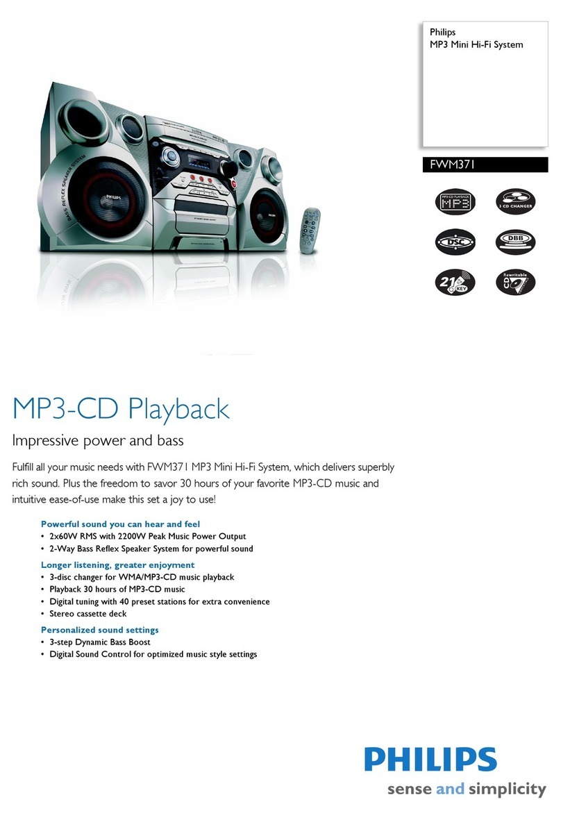 Philips FWM371 User manual