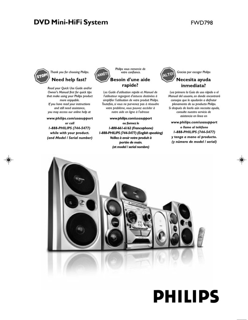 Philips FWD798/37B owner's manual