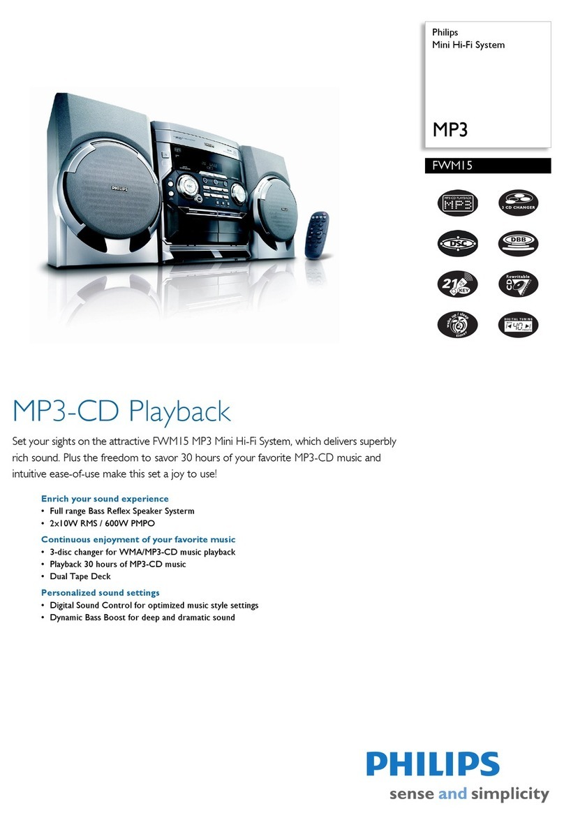 Philips FWM15 Specifications