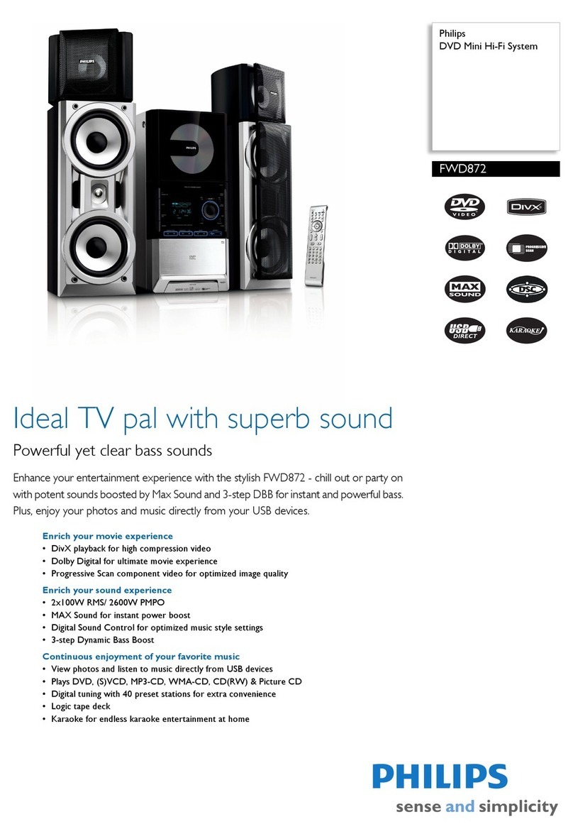 Philips FWD872 User manual Philips FWD872 User manual