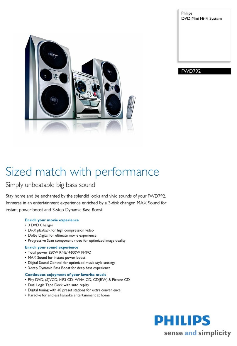 Philips FWD 792 Specifications