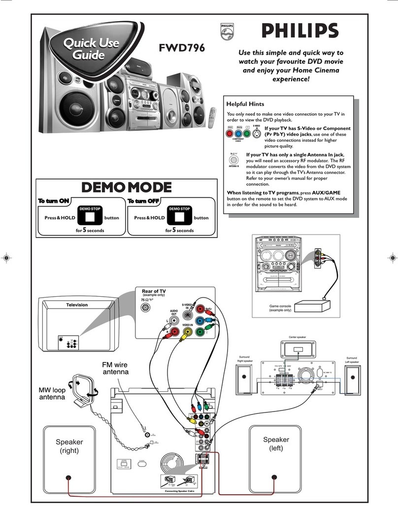 Philips FWD796 Quick use guide