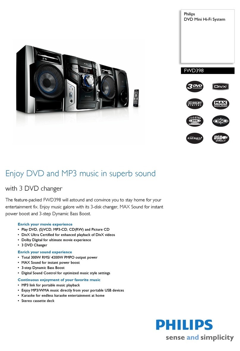 Philips FWD398 Specifications