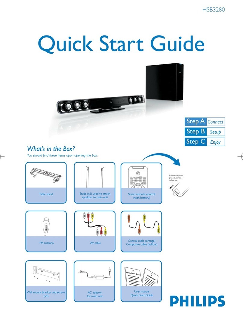 Philips HSB3280 quick start guide