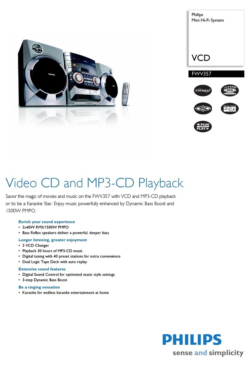 Philips FWV357 User manual Philips FWV357 User manual