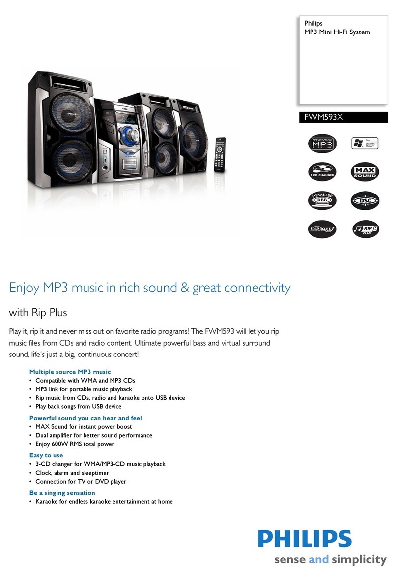 Philips FWM593X/85 Specifications