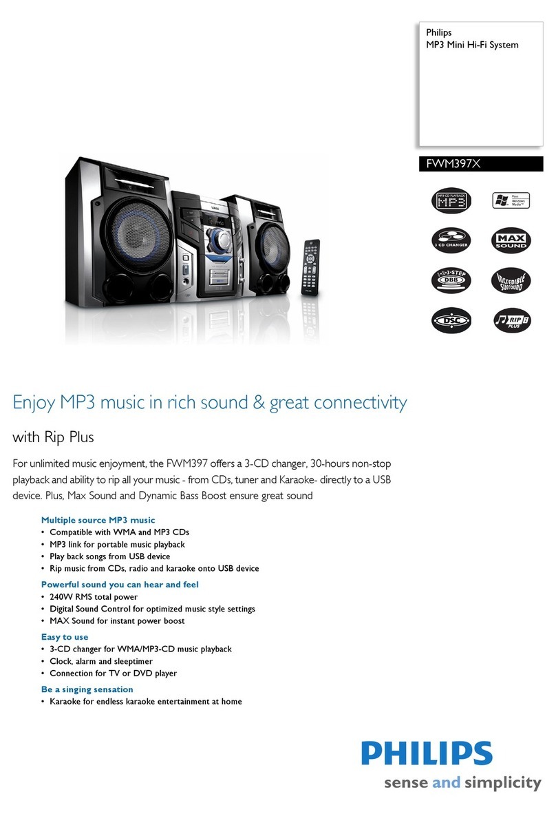Philips FWM397X User manual