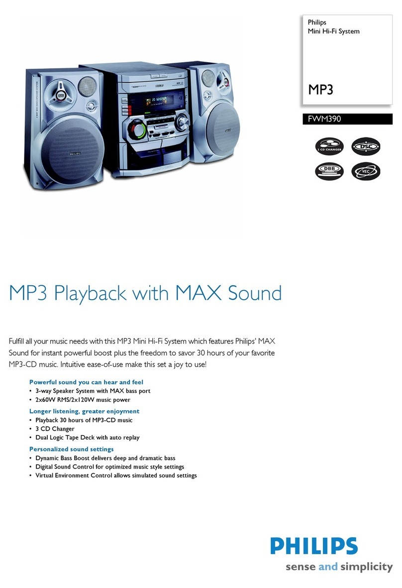 Philips FWM390 Specifications