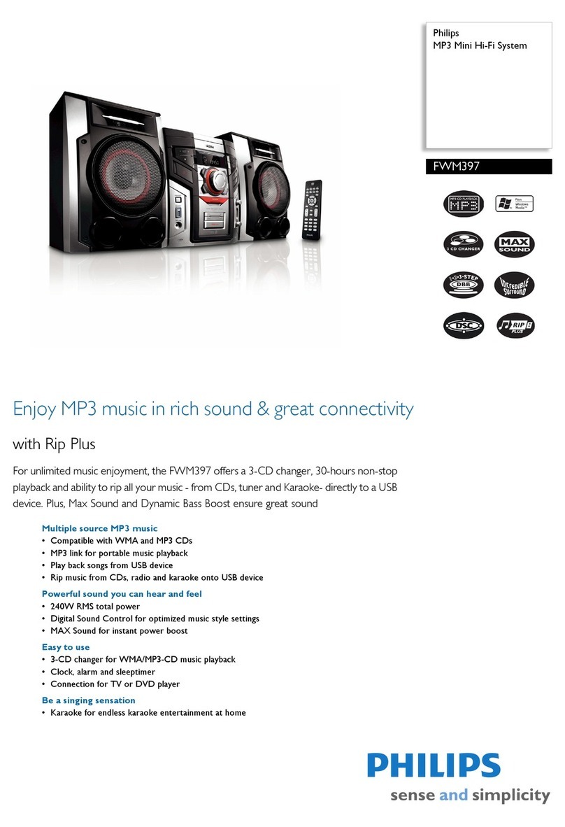 Philips FWM397 Specifications