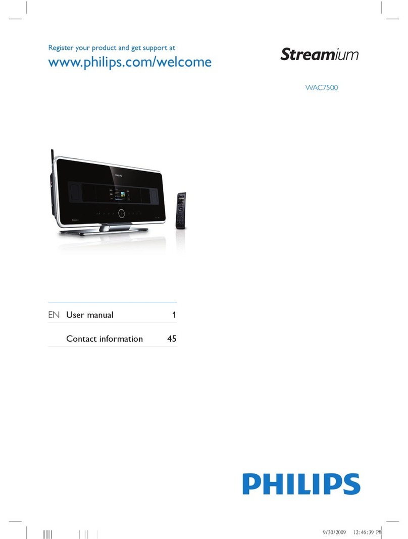 Philips STREAMIUM WAC7500 User manual
