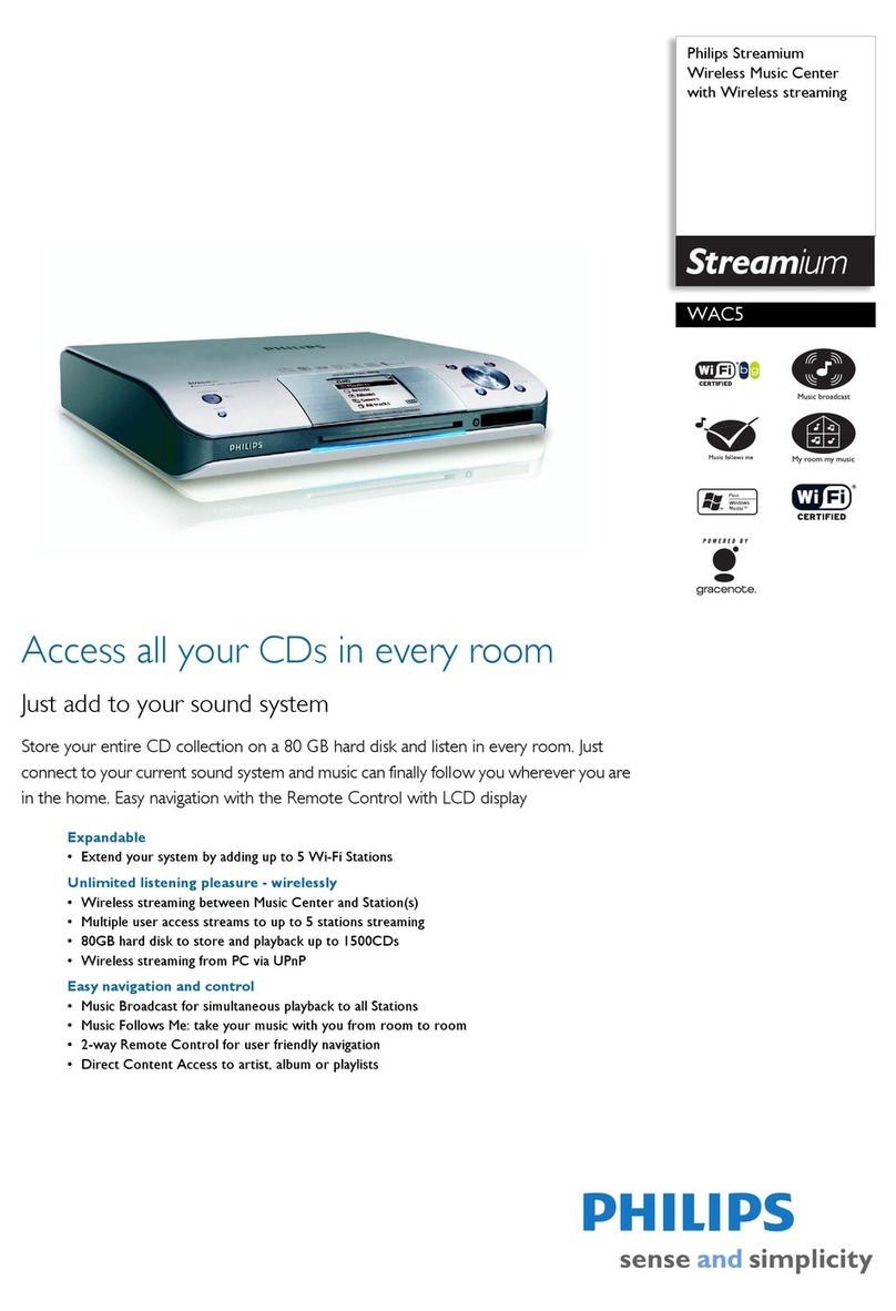 Philips Streamium WAC5 Specifications