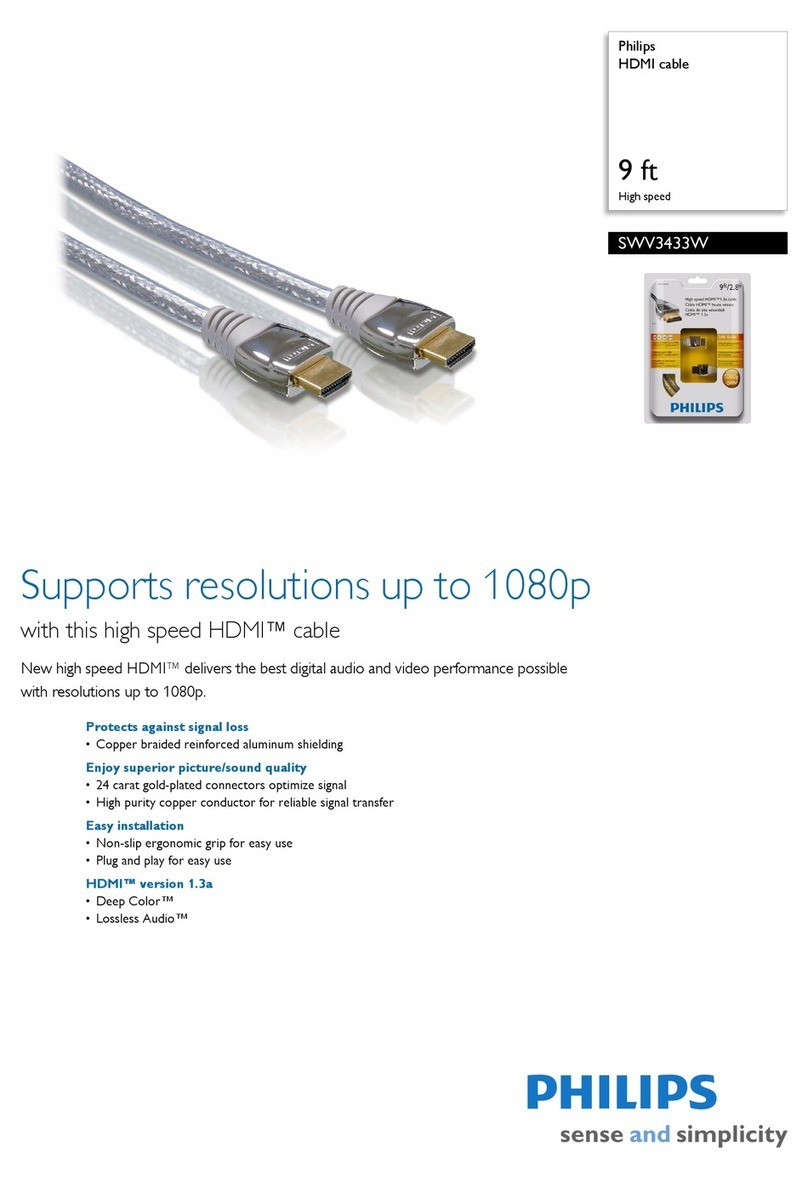 Philips SWV3433W Specification sheet