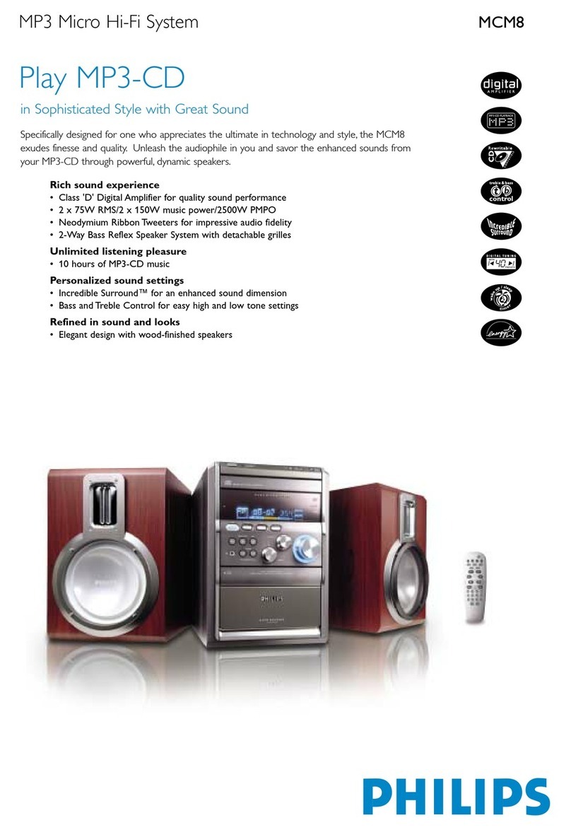 Philips MCM8/22 User manual