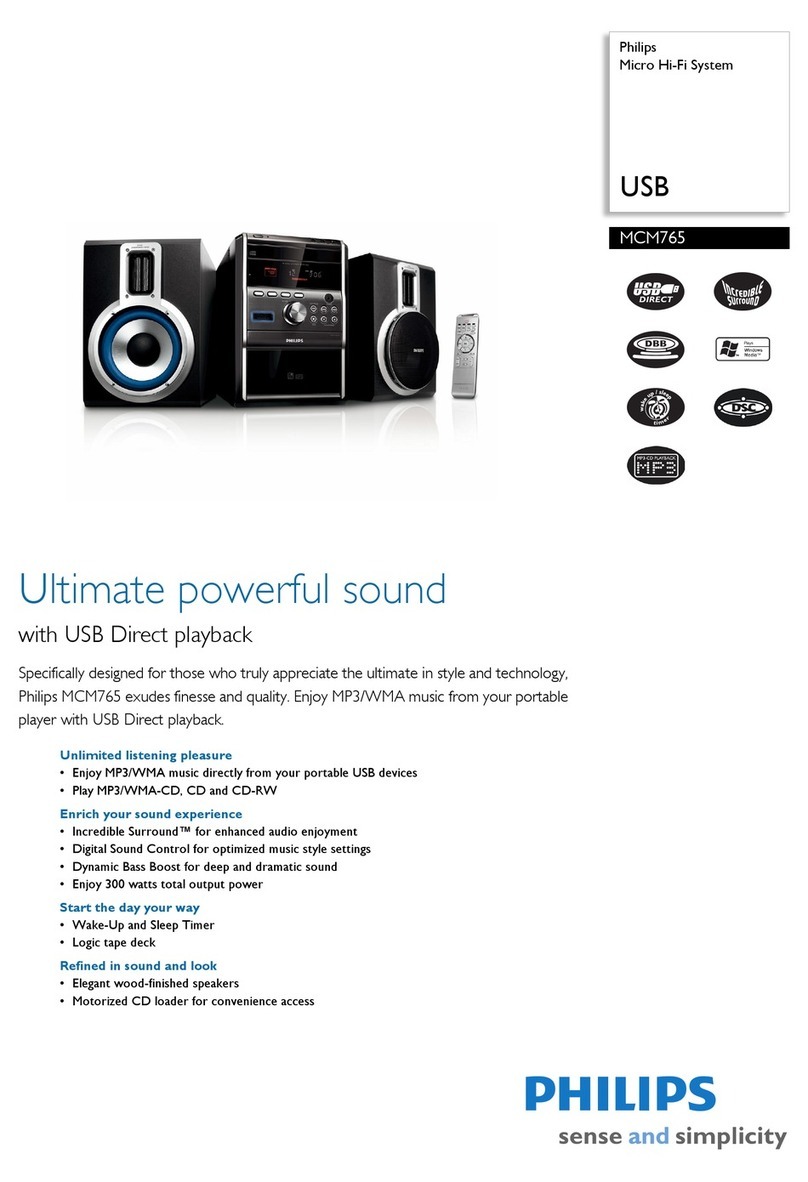 Philips MCM765 User manual