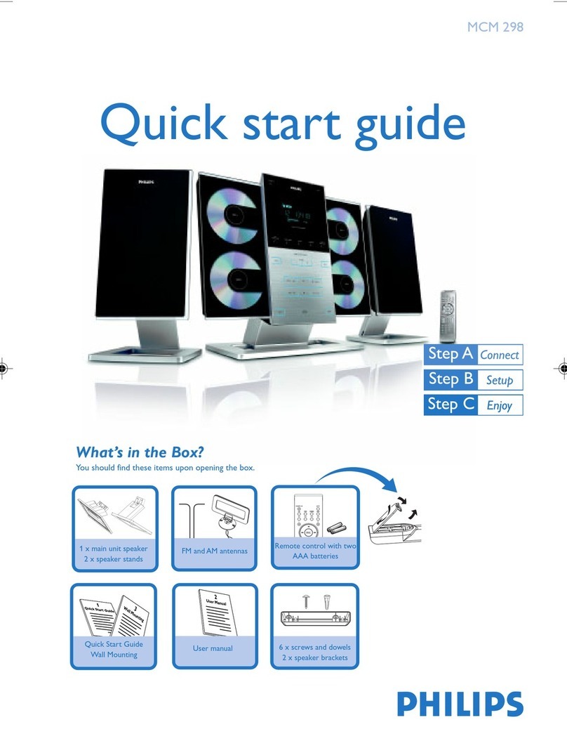 Philips MCM298/37B quick start guide