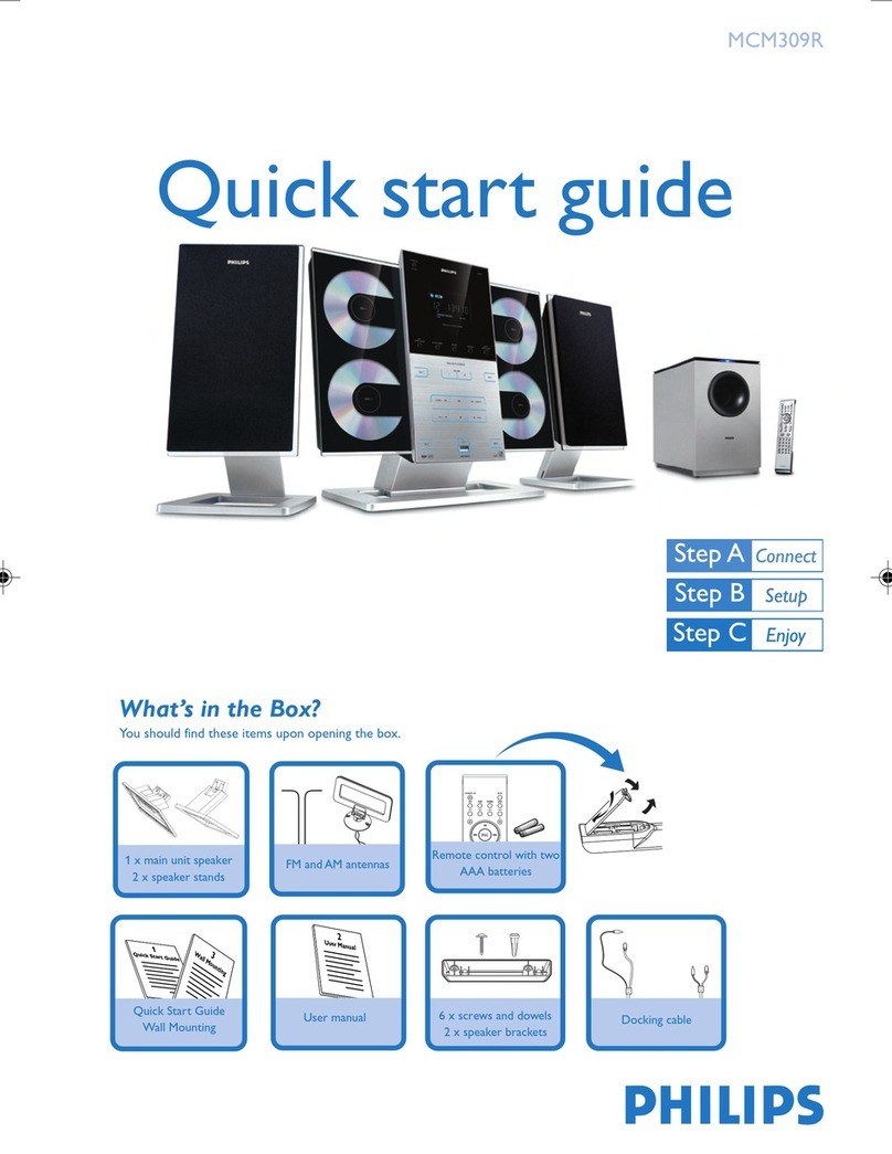 Philips MCM309R quick start guide