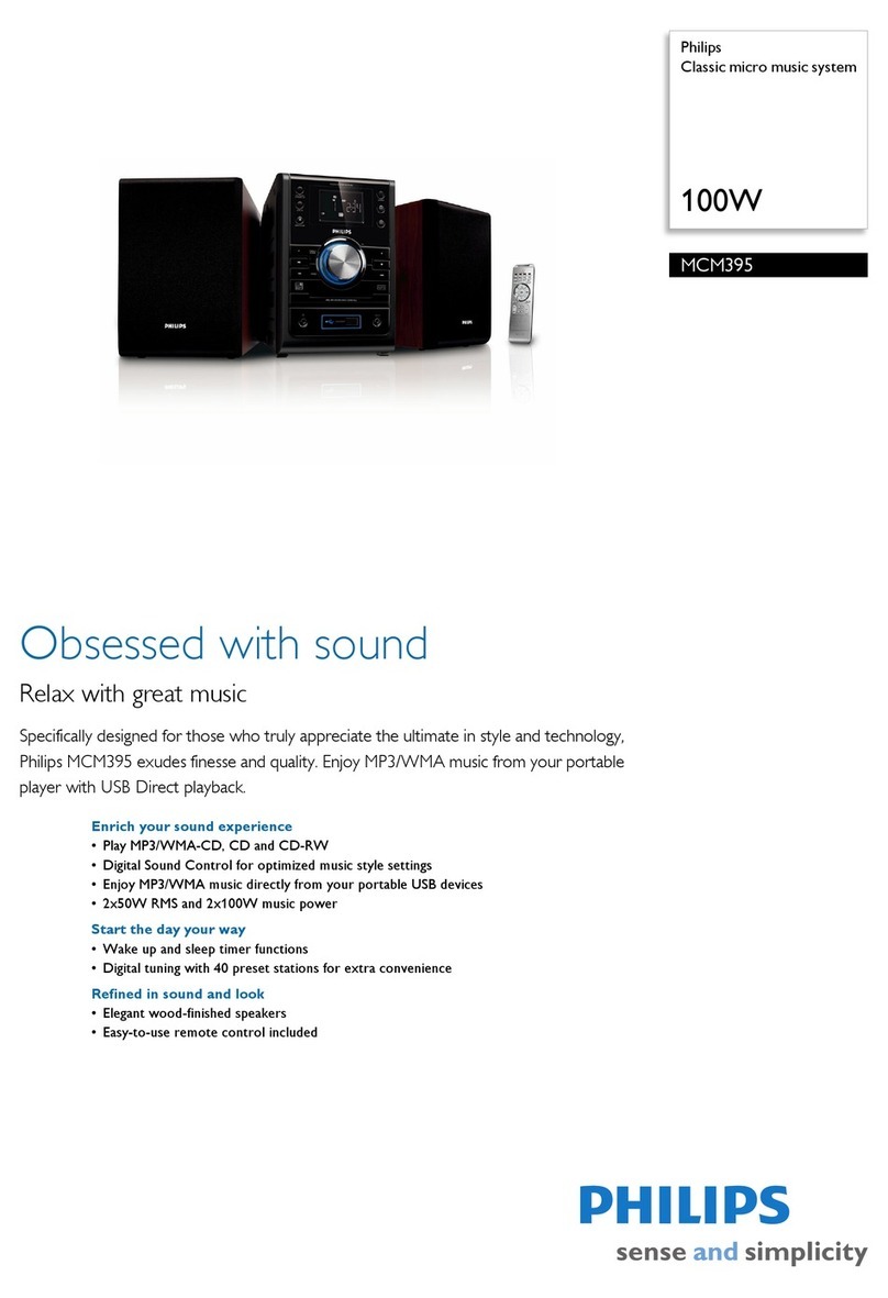 Philips MCM395 Specifications