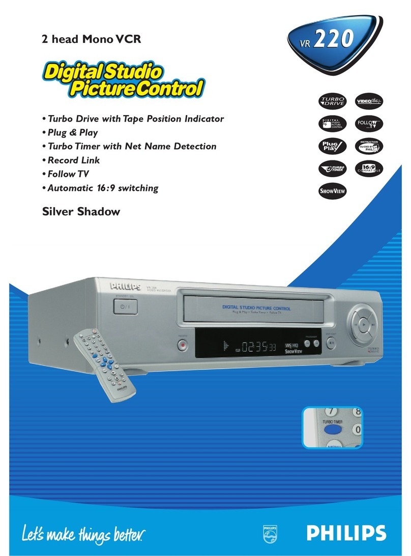 Philips VR220 Specification sheet