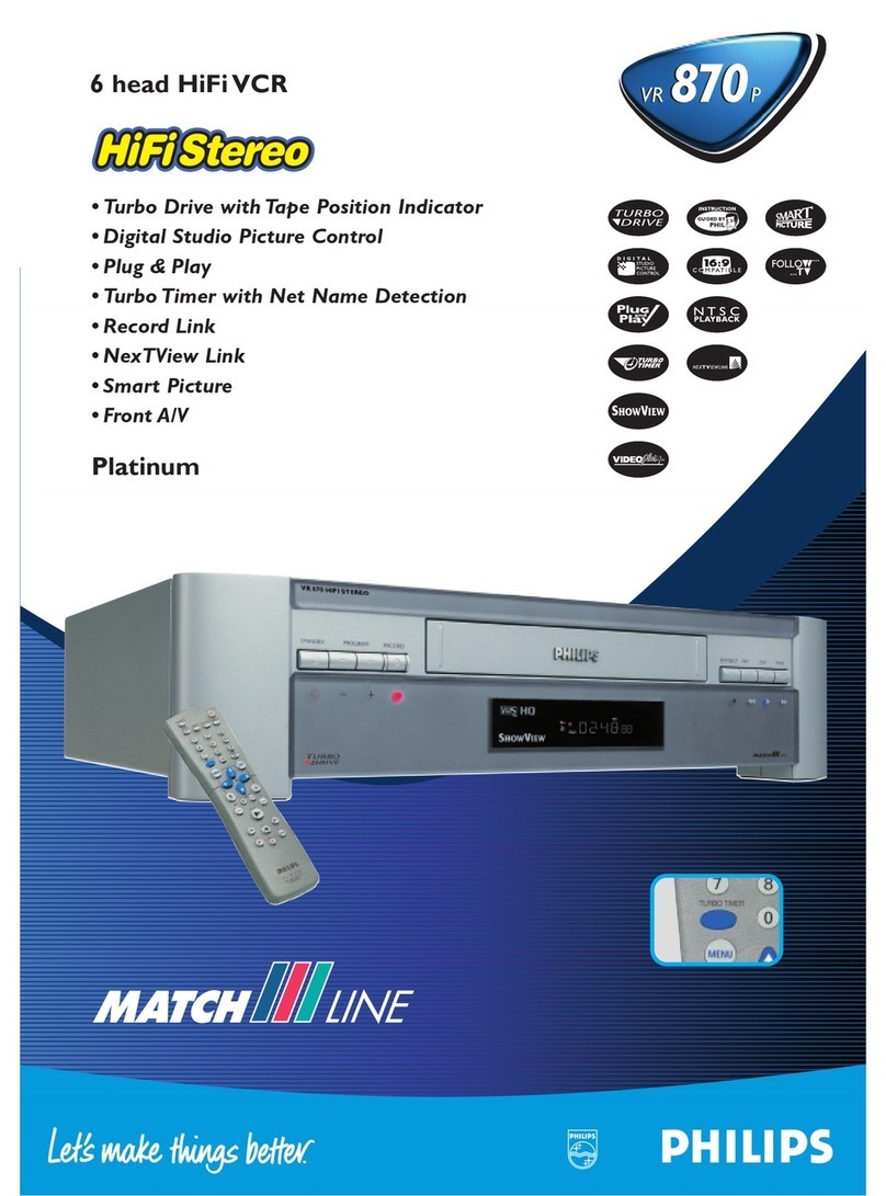 Philips VR870L/02 User manual