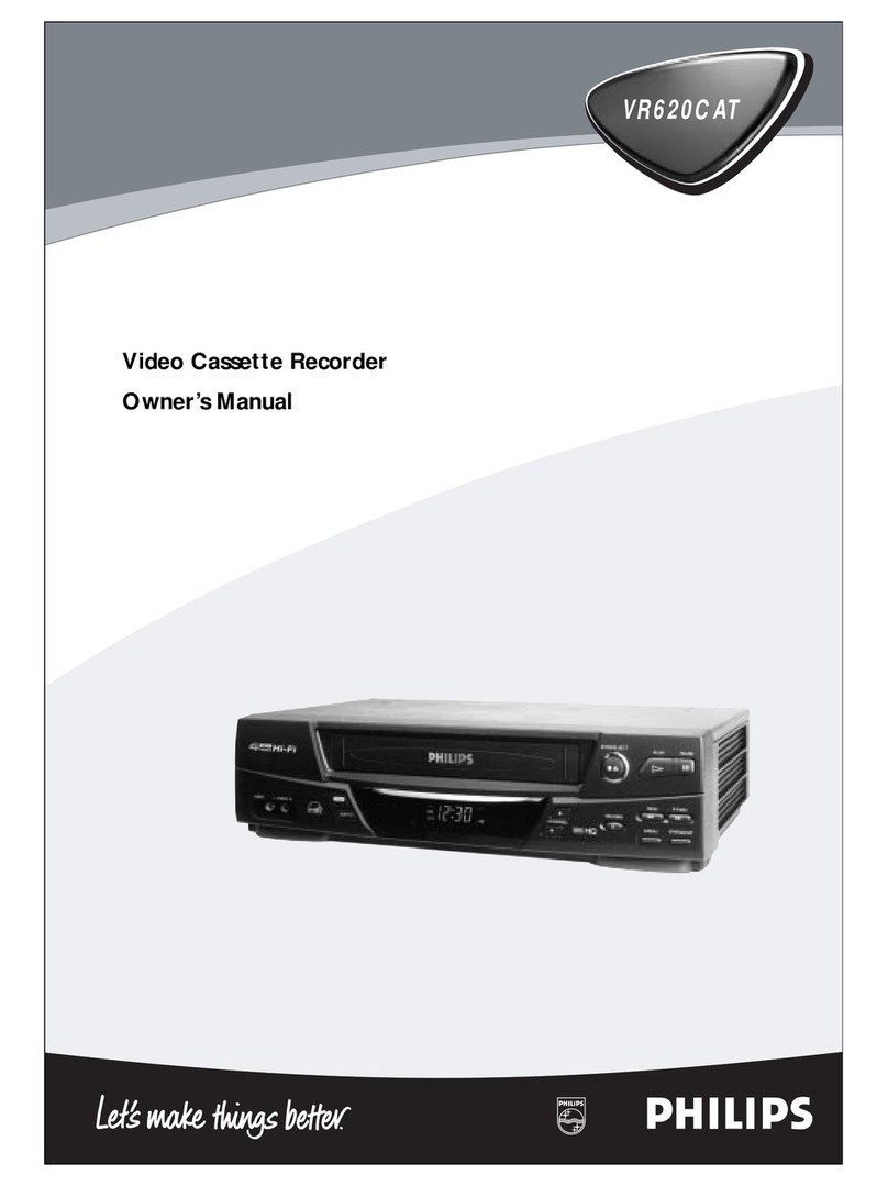 Philips 4-HEAD HI-FI VCR VR620CAT User manual