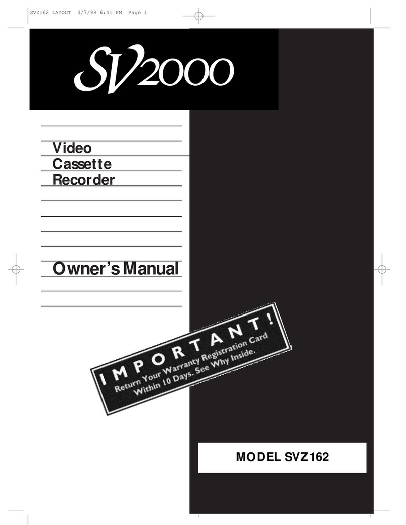 Philips SV2000 SVZ162 User manual Philips SV2000 SVZ162 User manual