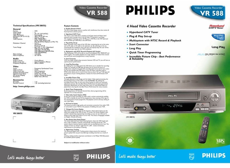 Philips VR 588 User manual Philips VR 588 User manual