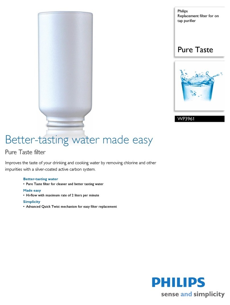 Philips Pure Taste WP3961 Specification sheet Philips Pure Taste WP3961 Specification sheet