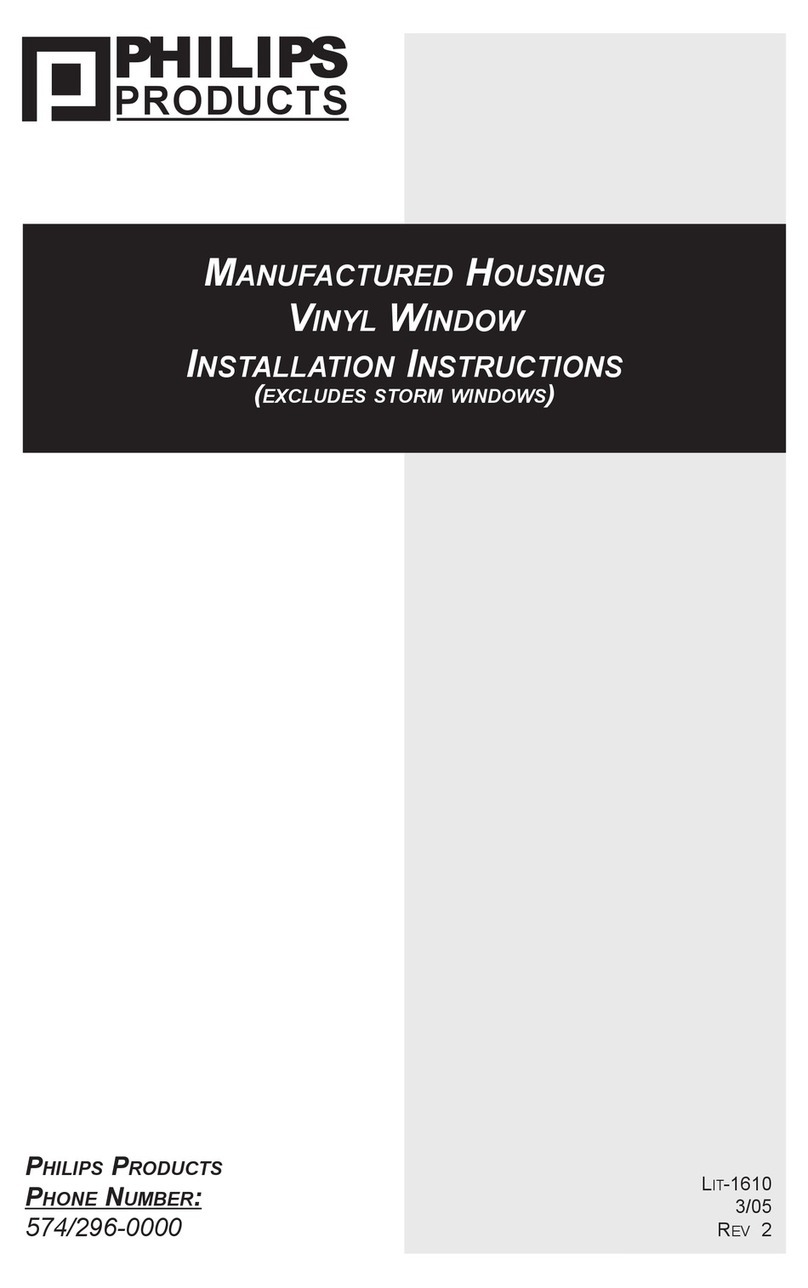 Philips Manufactured Housing Vinyl Window installation instructions