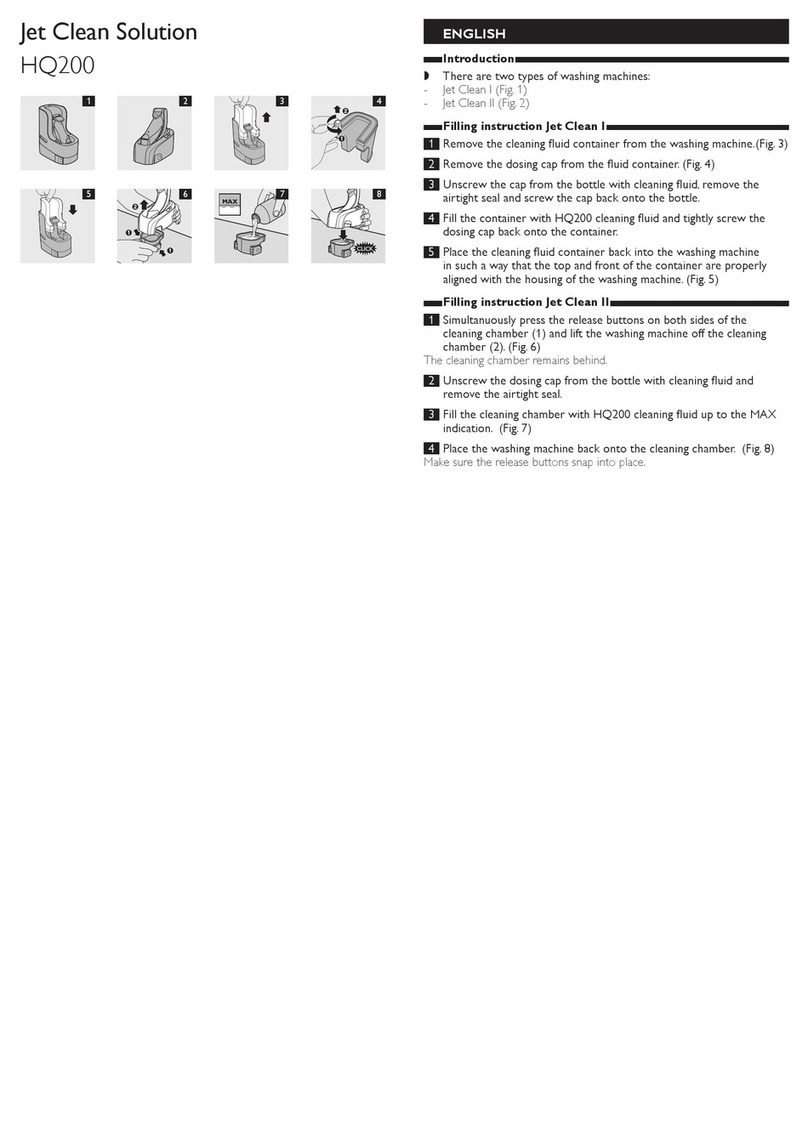 Philips Jet Clean HQ200 User manual Philips Jet Clean HQ200 User manual