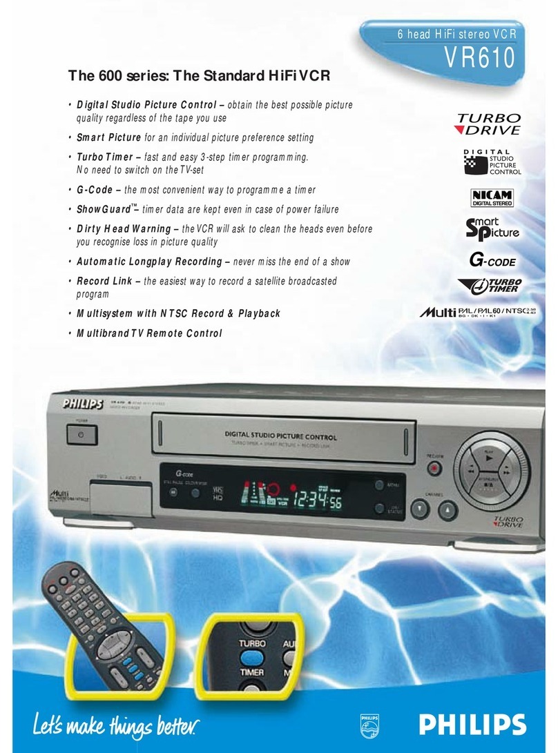 Philips VR610 User manual