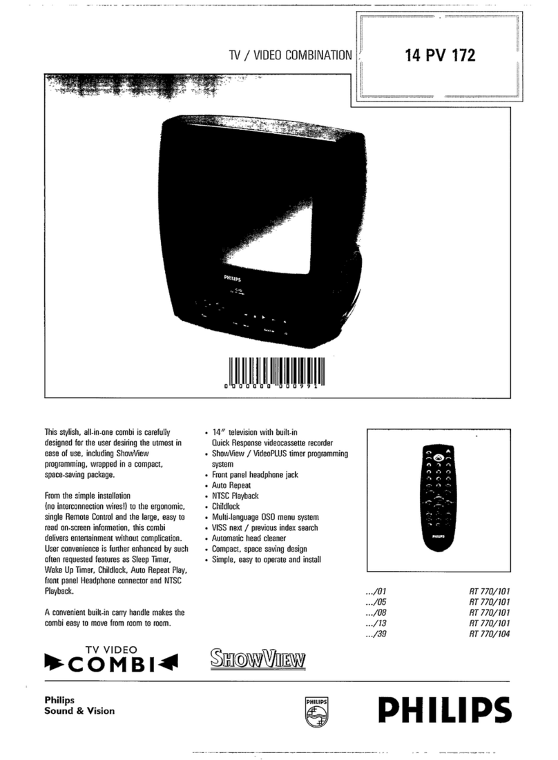 Philips Combi 14 PV 172 Specification sheet