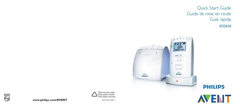 Philips AVENT Avent DECT baby monitor SCD520 quick start guide