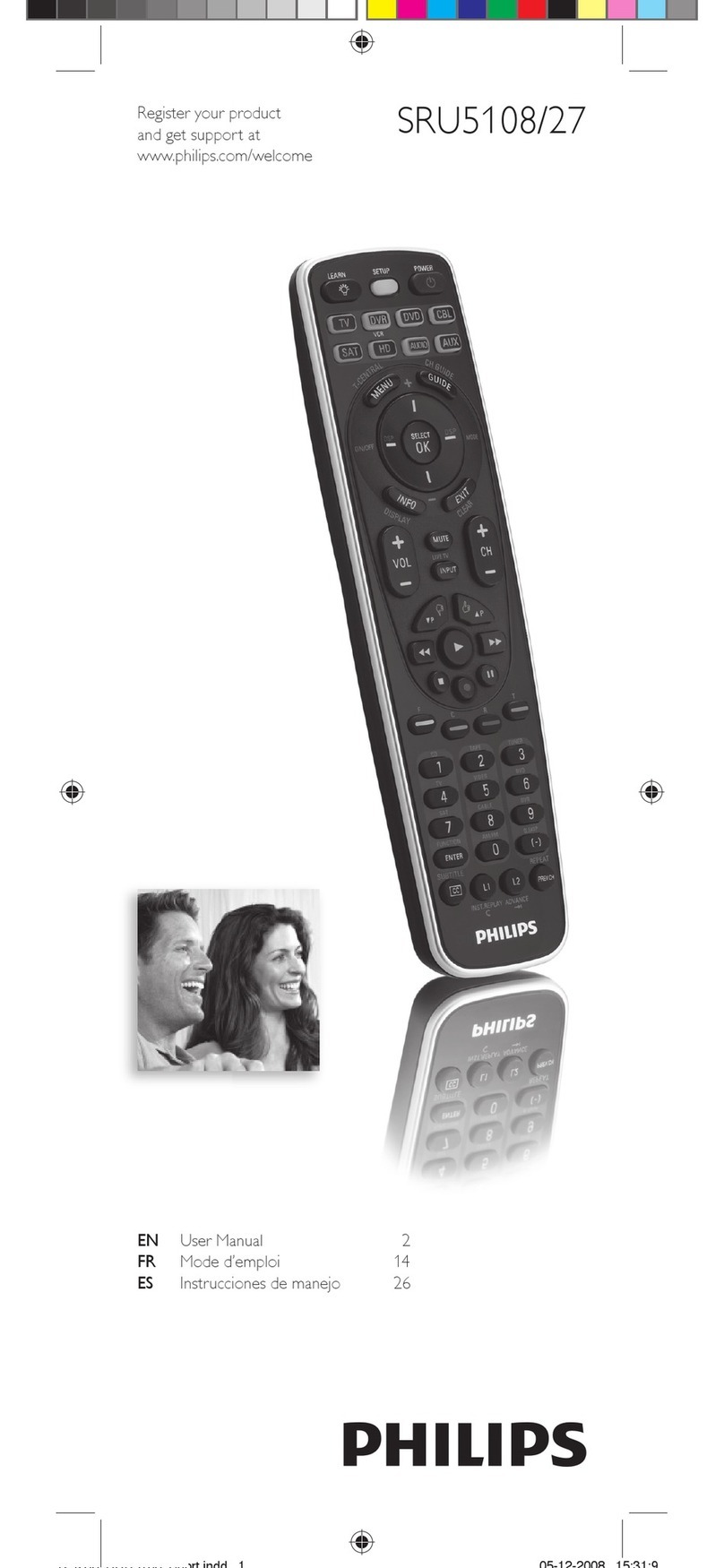 Philips Perfect replacement SRU5108/27 user manual