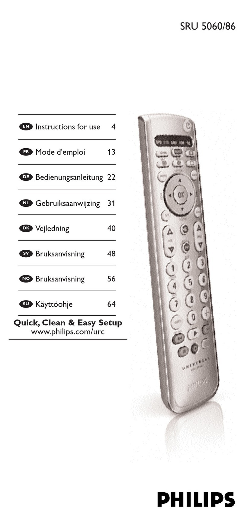 Philips SRU 5086 User manual