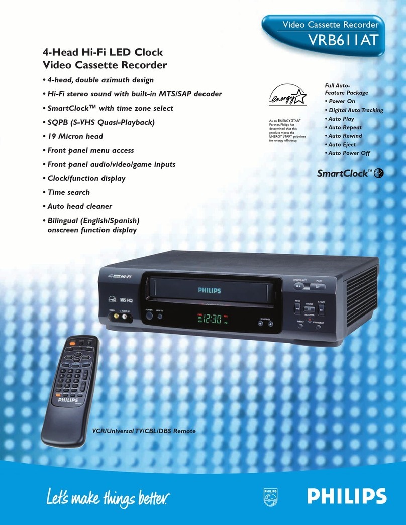 Philips VRB611AT User manual