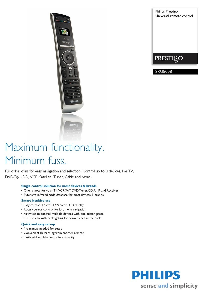 Philips Prestigio SRU8008 User manual