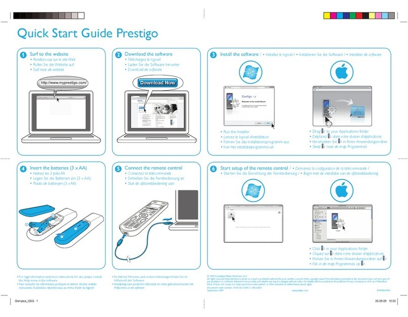 Philips Prestigo SRU6008 User manual