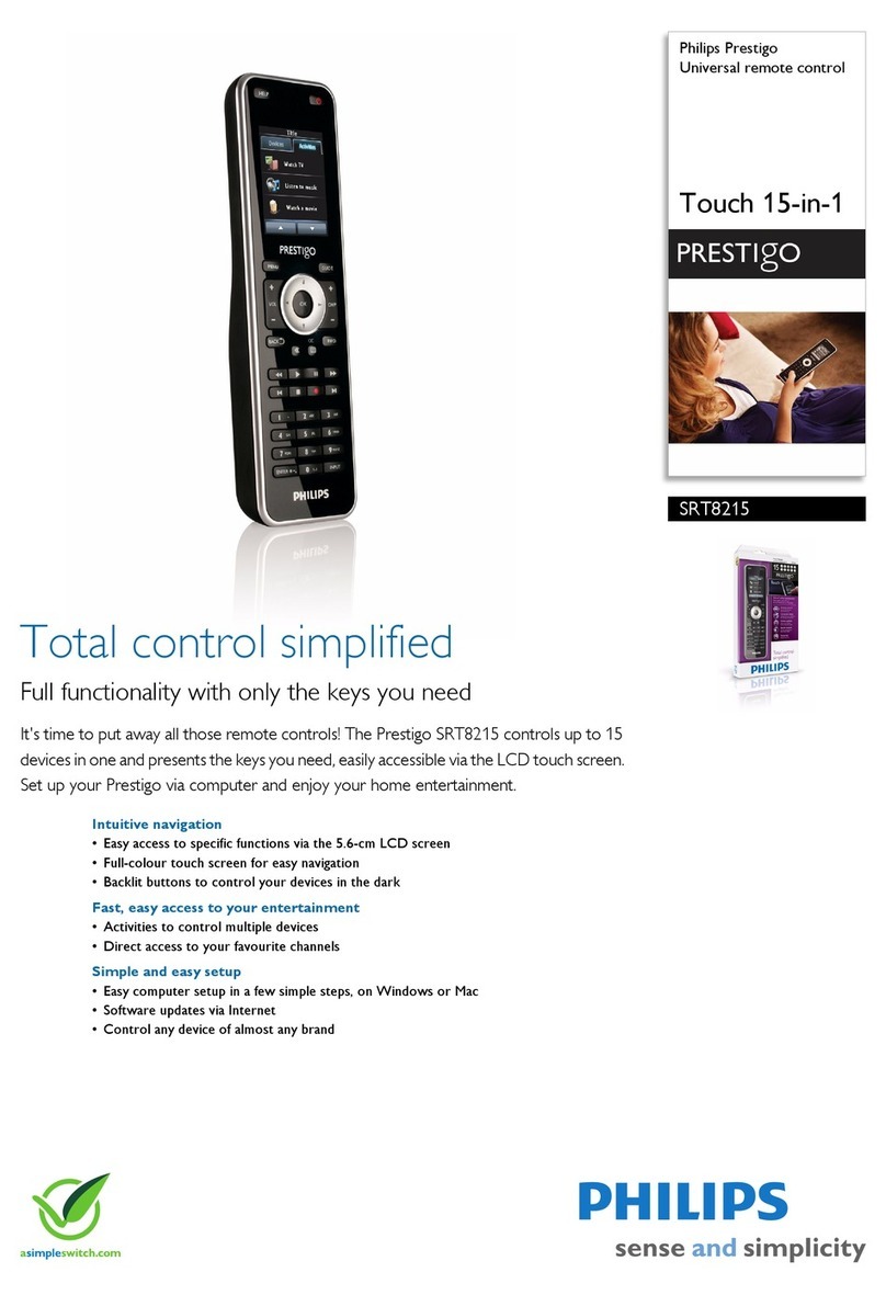 Philips Prestigo SRT8215/10 User manual