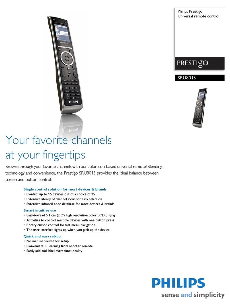 Philips Prestigo SRU8015 User manual
