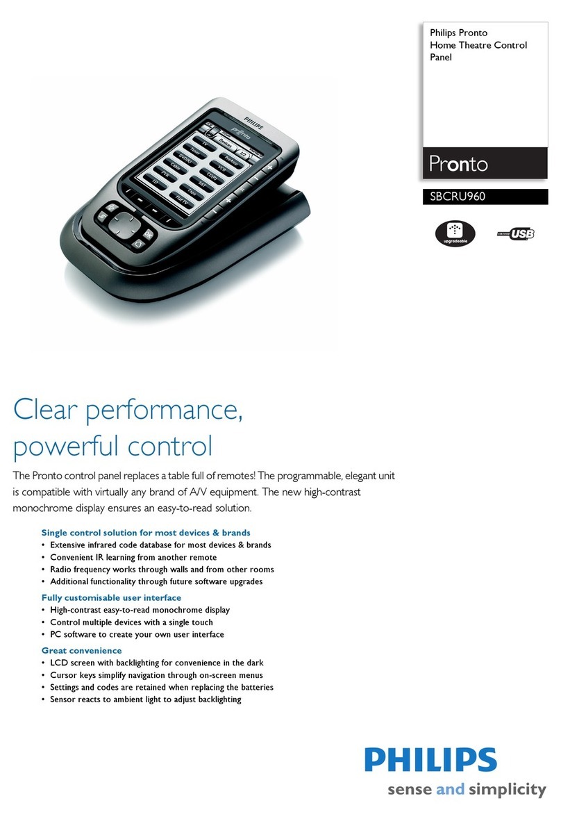 Philips Pronto SBCRU960/00 User manual