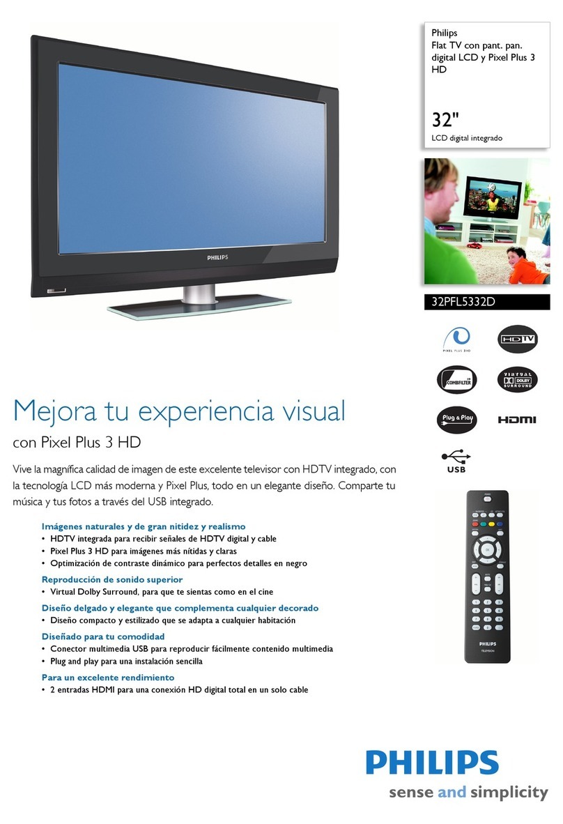 Philips 32PFL5332D - 32" LCD TV User manual