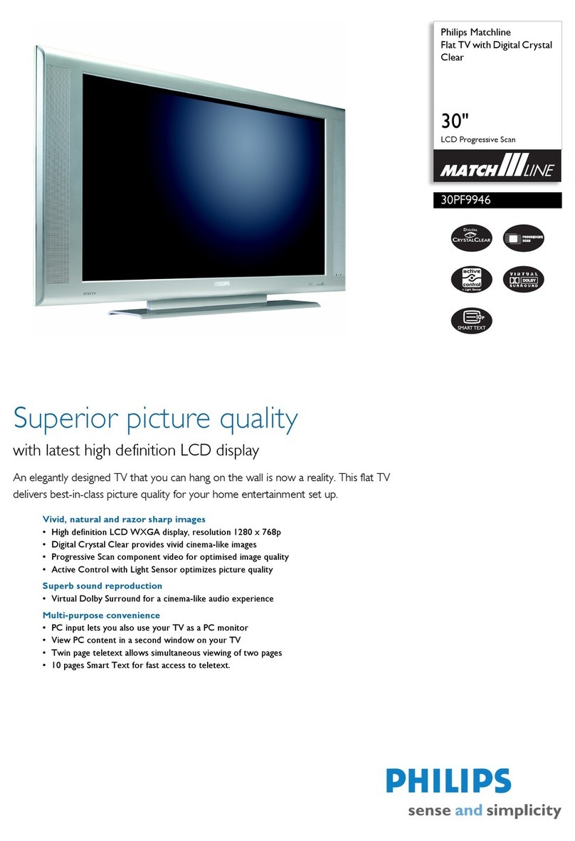 Philips Matchline 30PF9946/12 User manual