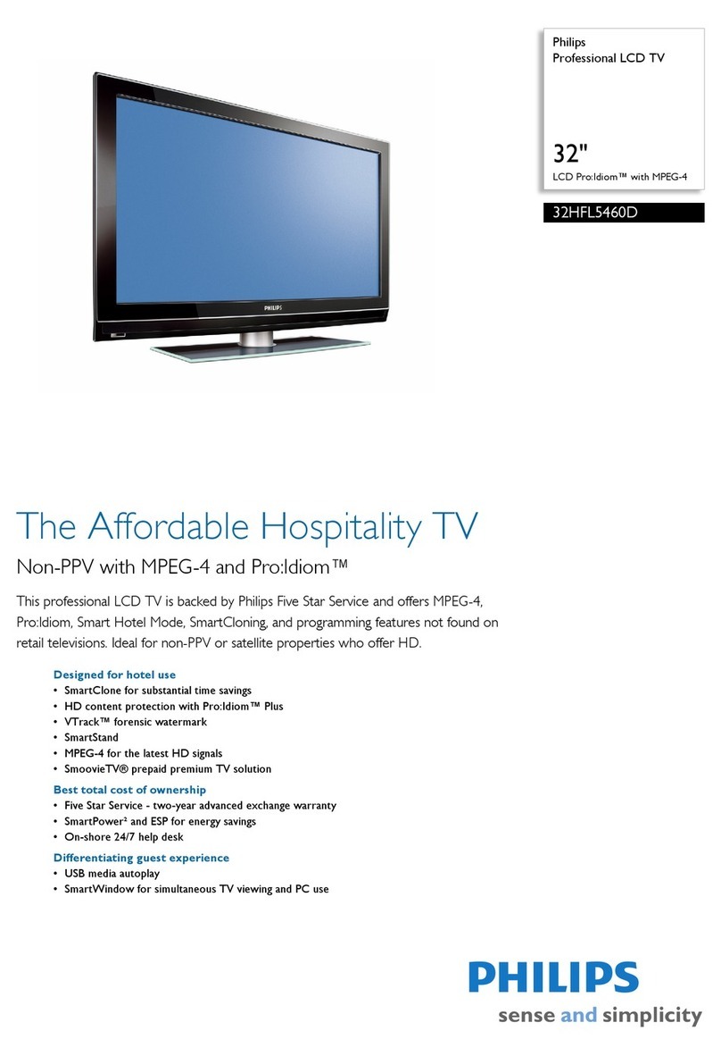 Philips 32HFL5460D Specification sheet