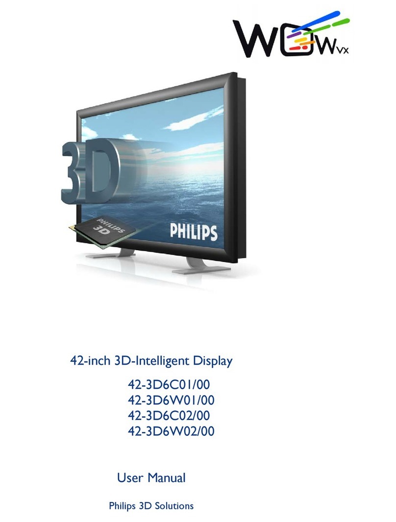 Philips 42-inch 3D-Intelligent Display 42-3D6W02/00 user manual