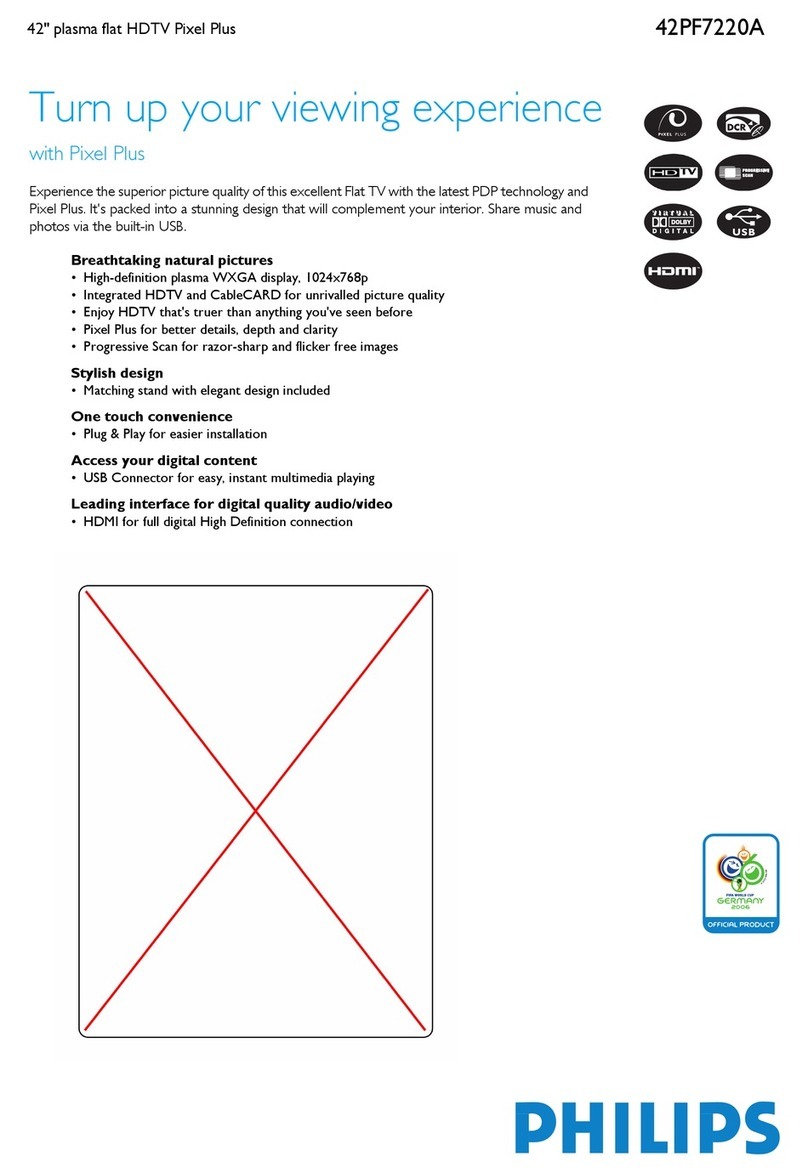 Philips 42PF7220A User manual