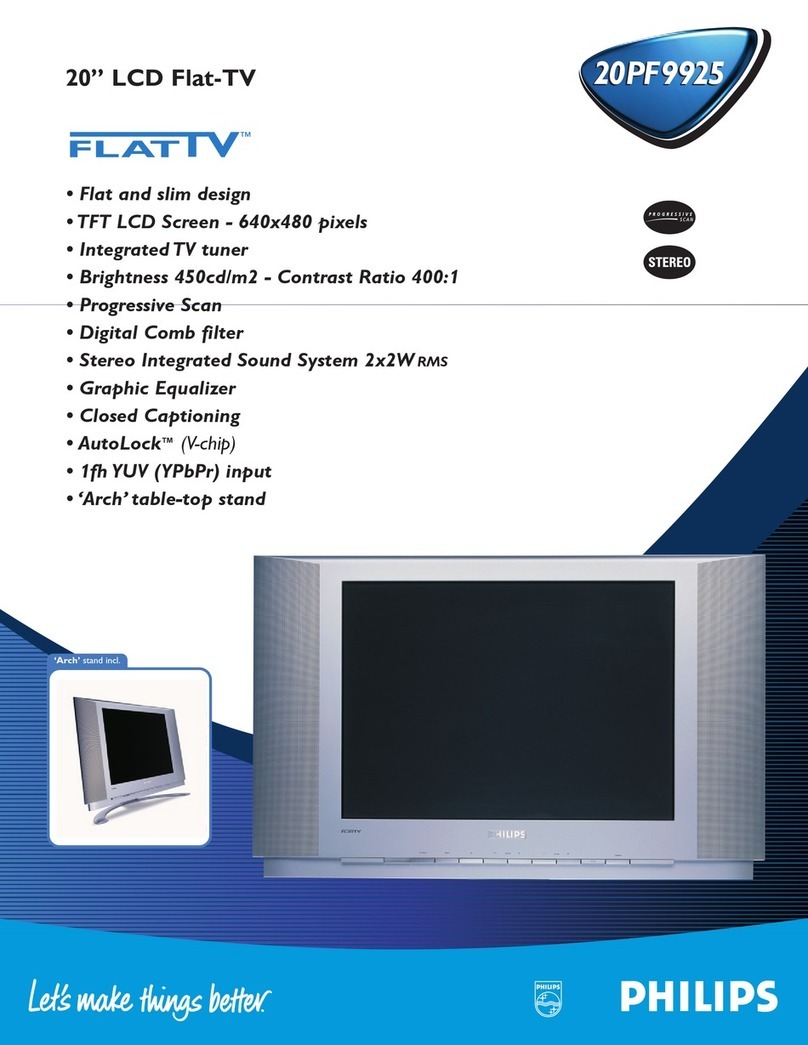 Philips 20-LCD TV 20PF9925 Specifications Philips 20-LCD TV 20PF9925 Specifications