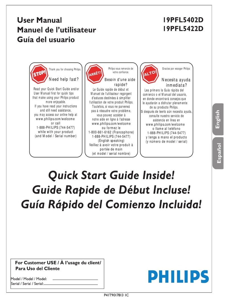 Philips 19PFL5402D User manual