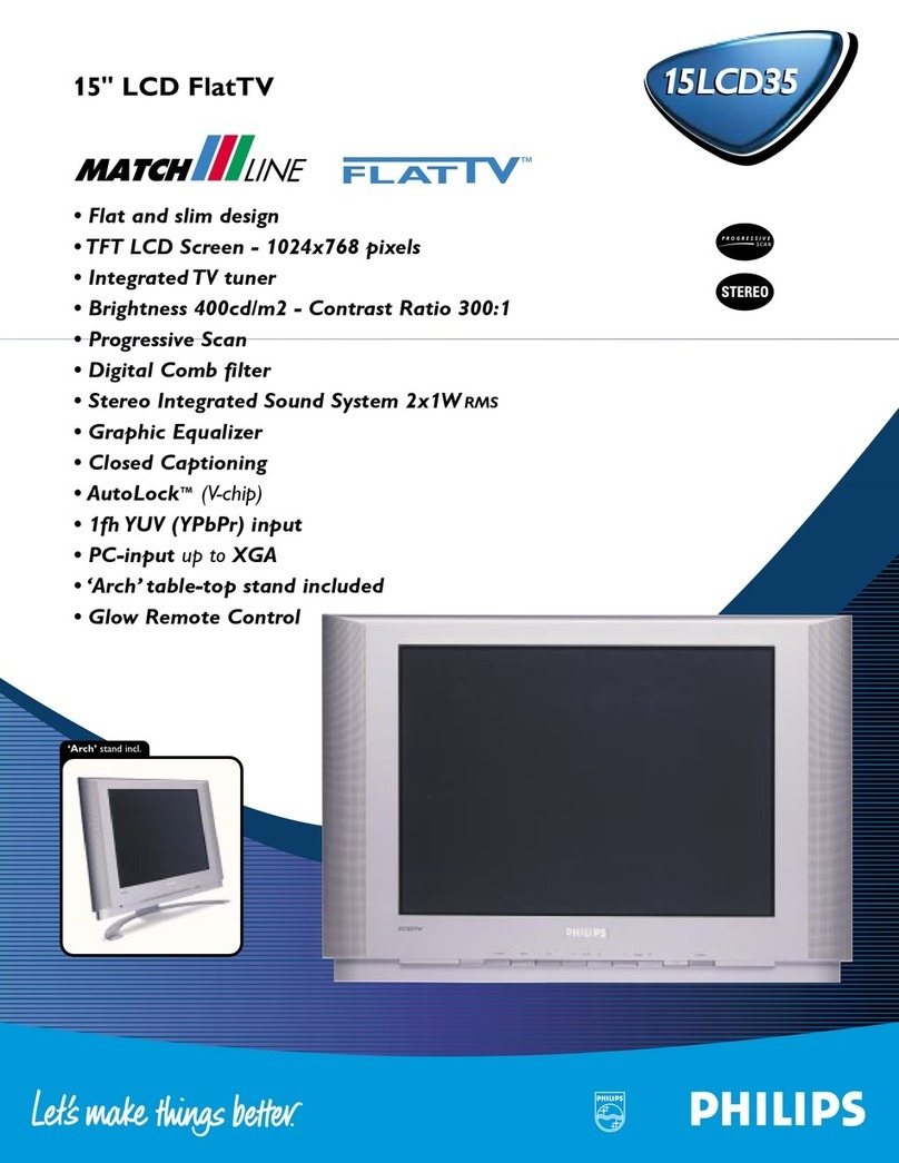 Philips 15-LCD TELEVISION 15LCD35 Specifications