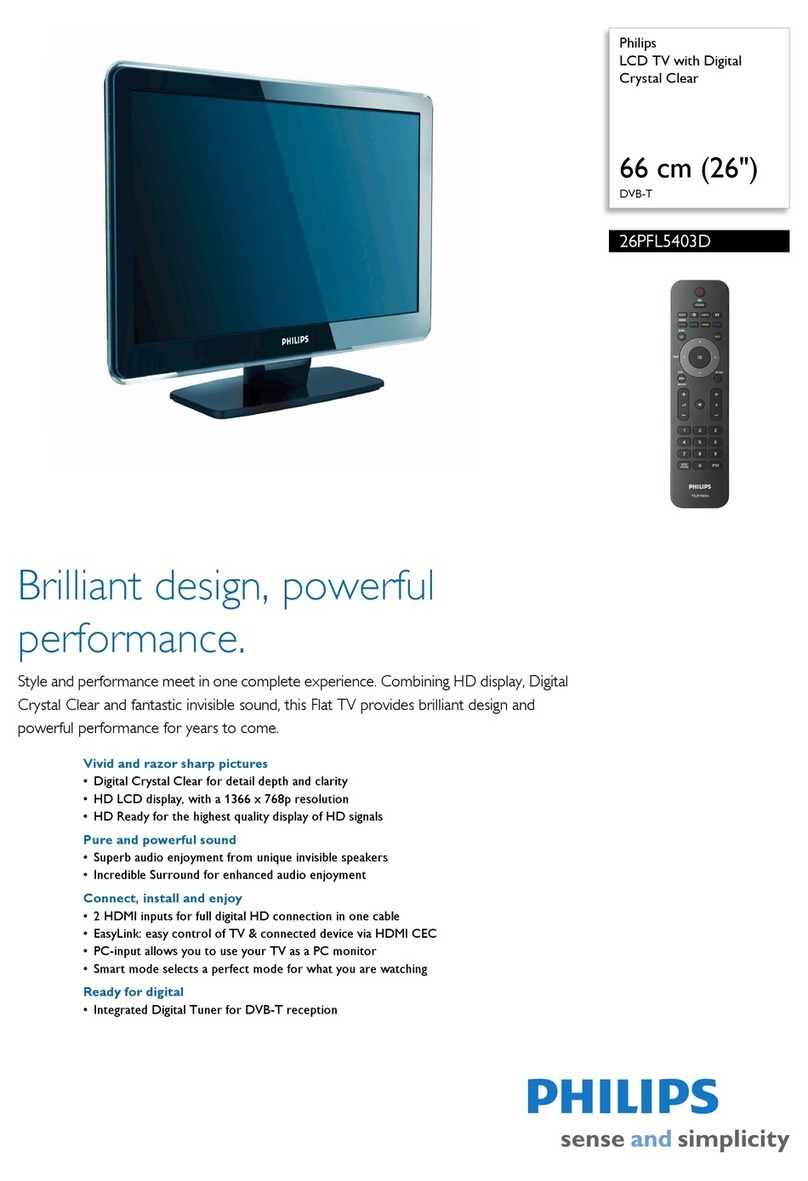 Philips 26PFL5403D Specifications